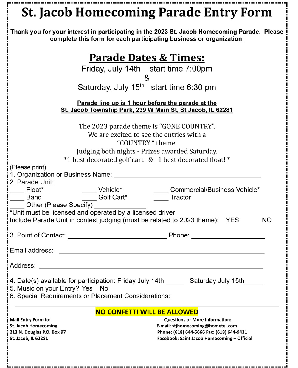 Village of St. Jacob IL Serving Our Community & Businesses